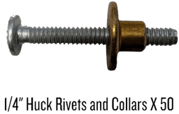 1/4" - x50 Rivets & Collars