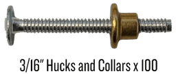 3/16" - x100 Rivets & Collars